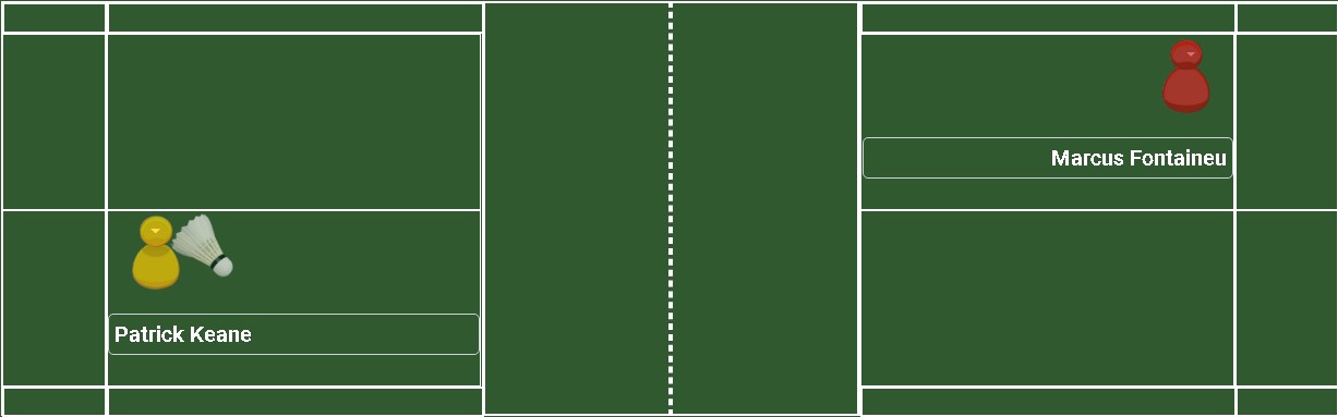 single match players on court